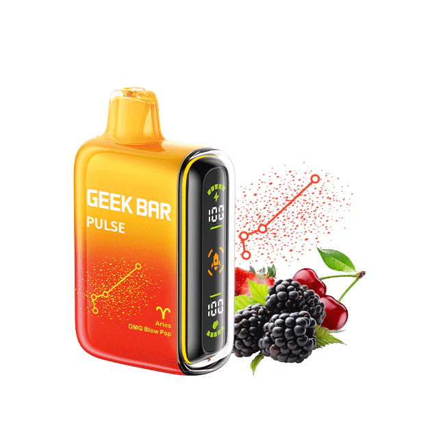 Aries OMG Blow Pop Flavors Zodiac Edition Geek Bar Pulse Disposable Vape - NICEPRO.US