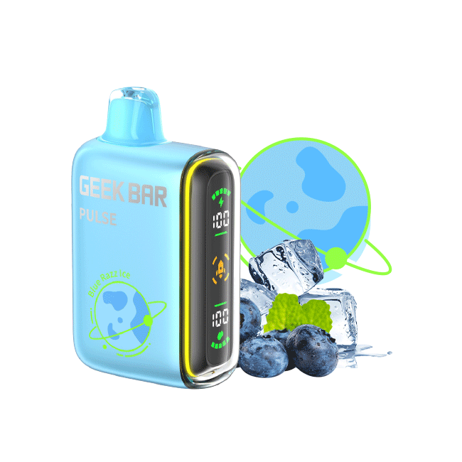 Blue Razz Ice Flavors Fruit Planet Edition Geek Bar Pulse Disposable Vape - NICEPRO.US