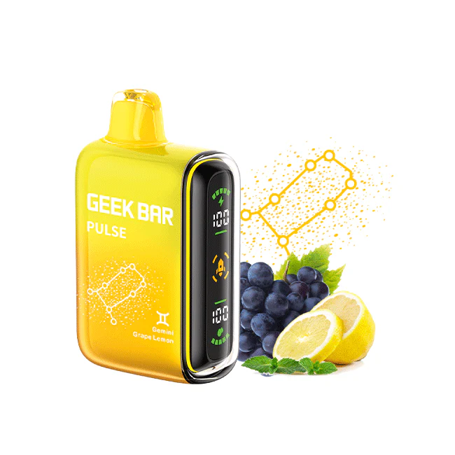 Gemini Grape Lemon Flavors Zodiac Edition Geek Bar Pulse Disposable Vape - NICEPRO.US