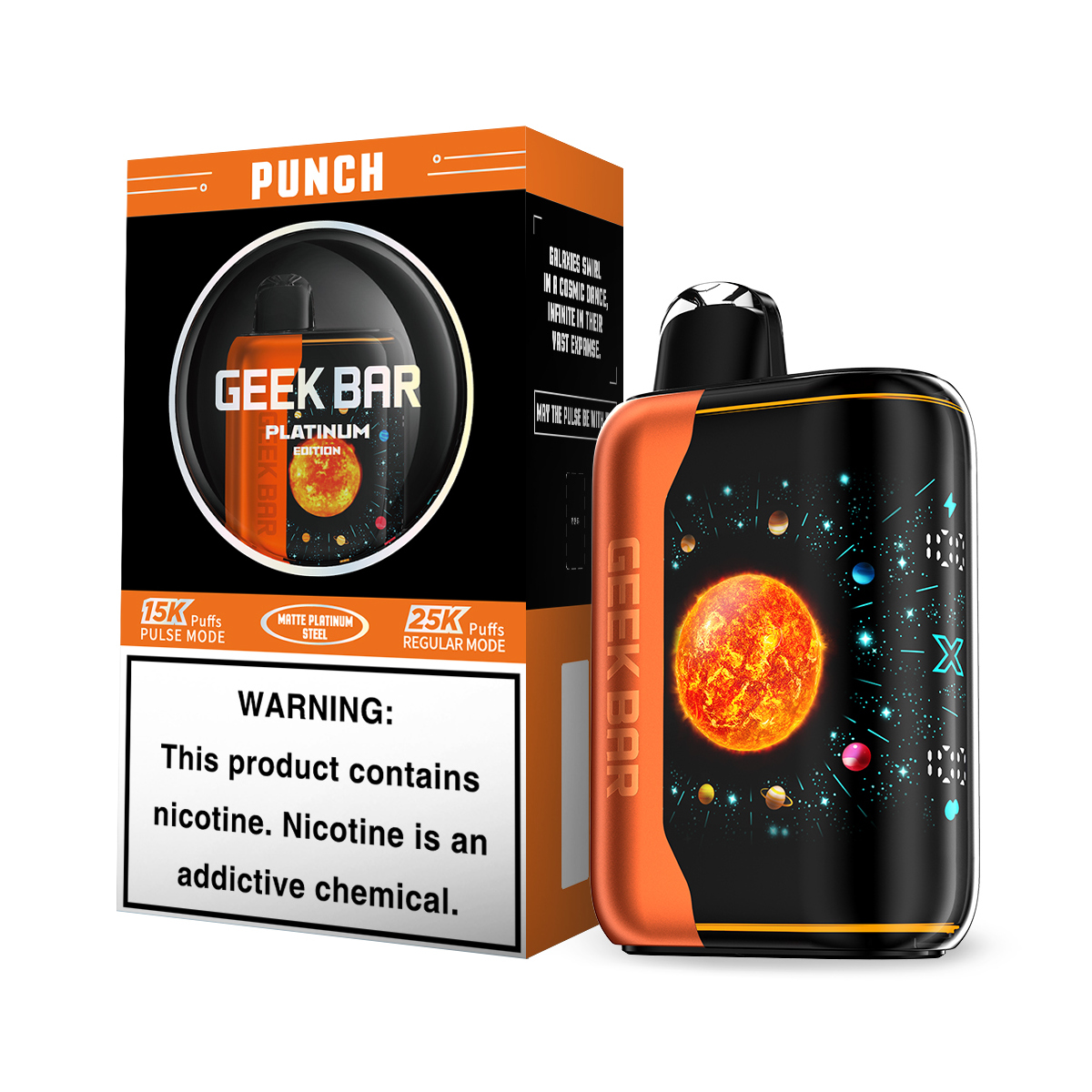 Punch Flavor Geek Bar Pulse X Platinum Edition Disposable Flavors - 25000 Puffs| - NICEPRO.US